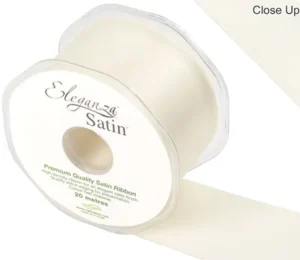 Eleganza Ivory 50mm x 20m Satin Ribbon