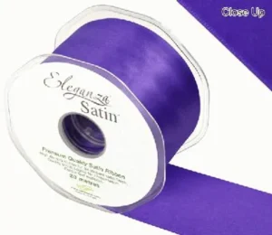 Eleganza Purple 50mm x 20m Satin Ribbon