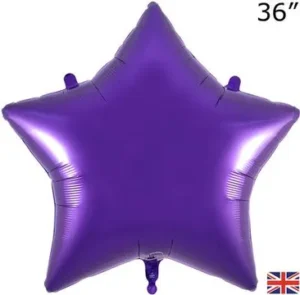 Oaktree 36 inch Purple Star Foil Balloon