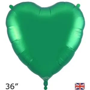 Oaktree 36 inch Green Heart Foil Balloon