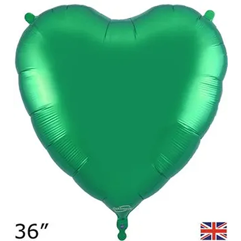 Oaktree 36 inch Green Heart Foil Balloon