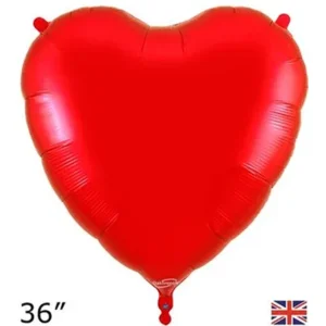 Oaktree 36 inch Red Heart Foil Balloon