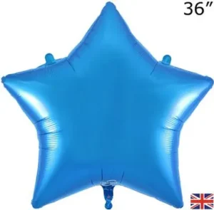 Oaktree 36 inch Blue Star Foil Balloon