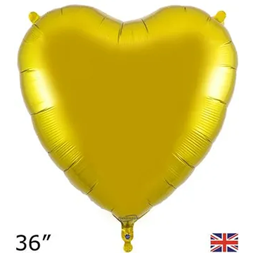 Oaktree 36 inch Gold Heart Foil Balloon