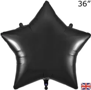 Oaktree 36 inch Black Star Foil Balloon