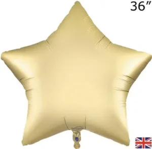 Oaktree 36 inch Pure Gold Star Foil Balloon