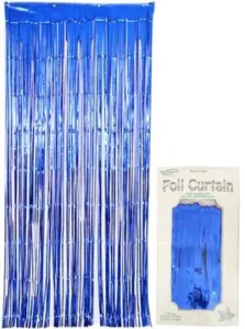 Oaktree 0.9m x 2.40m Metallic Blue Foil Curtain
