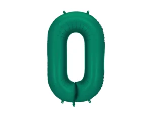 Party Deco 34 inch Bottle Green Number 0 Foil Balloon