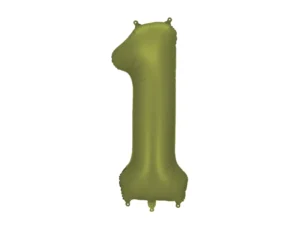 Party Deco 34 inch Olive Number 1 Foil Balloon