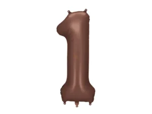 Party Deco 34 inch Mocha Number 1 Foil Balloon