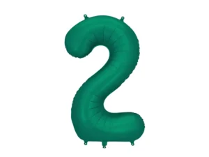 Party Deco 34 inch Bottle Green Number 2 Foil Balloon