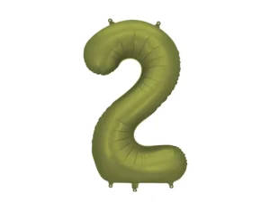 Party Deco 34 inch Olive Number 2 Foil Balloon
