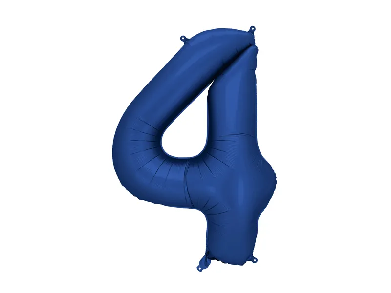 Party Deco 34 inch Navy Number 4 Foil Balloon