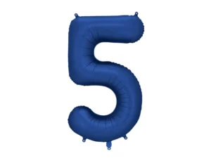 Party Deco 34 inch Navy Number 5 Foil Balloon