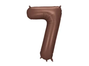 Party Deco 34 inch Mocha Number 7 Foil Balloon