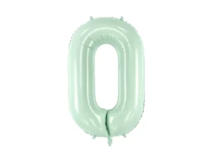 Party Deco 28 inch Green Number 0 Foil Balloon