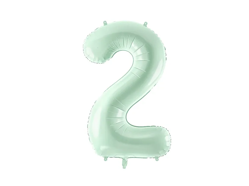 Party Deco 28 inch Green Number 2 Foil Balloon