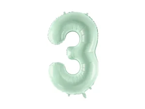 Party Deco 28 inch Green Number 3 Foil Balloon