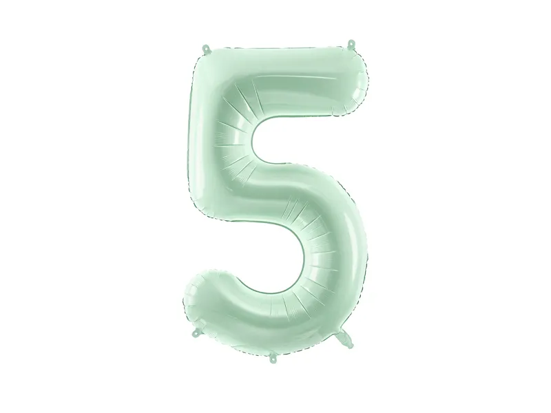 Party Deco 28 inch Green Number 5 Foil Balloon