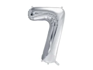 Party Deco 28 inch Silver number 7 Foil Balloon