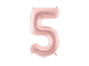 Party Deco 28 inch Light Pink Number 5 Foil Balloon