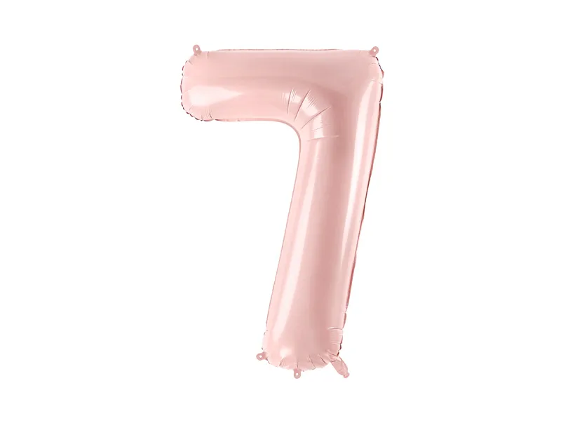 Party Deco 28 inch Light Pink Number 7 Foil Balloon