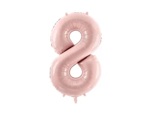 Party Deco 28 inch Light Pink Number 8 Foil Balloon