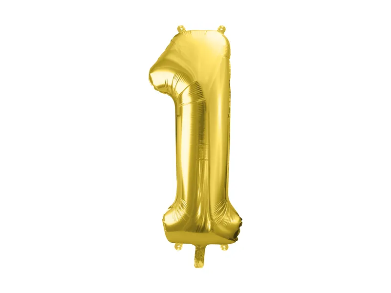 Party Deco 28 inch Gold number 1 Foil Balloon