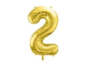 Party Deco 28 inch Gold number 2 Foil Balloon