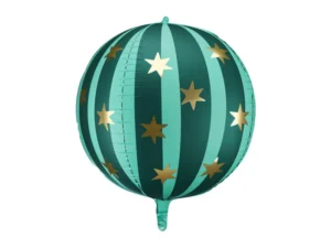 Party Deco 20 inch Starry Green Ball Sphere Foil Balloon