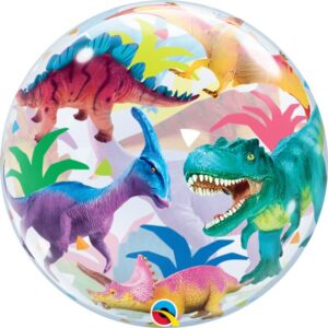 Qualatex 22 inch Colourful Dinosaurs Deco Bubble