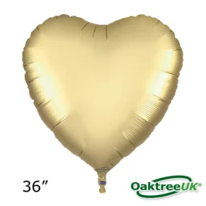 Oaktree 36 inch Pure Gold Heart Foil Balloon