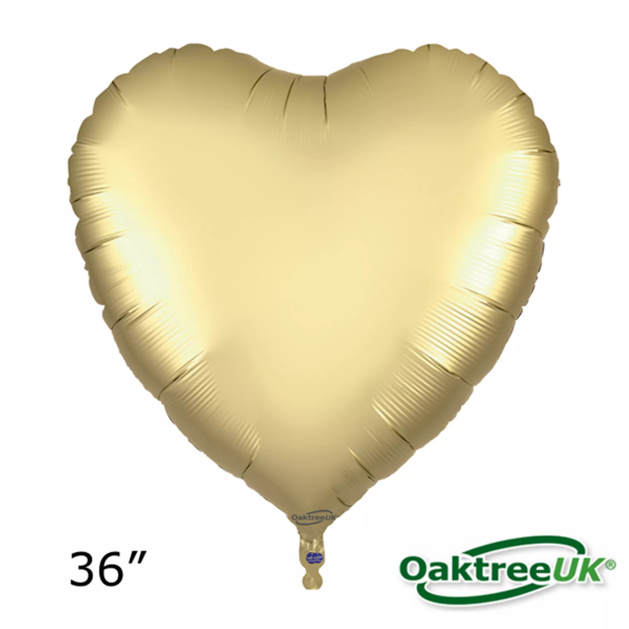 Oaktree 36 inch Pure Gold Heart Foil Balloon
