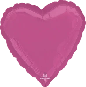 Anagram Bright Bubble Gum Pink 18" Heart Foil Balloon