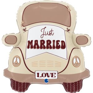 Grabo 26 inch Wedding Hippie Car Foil Balloon