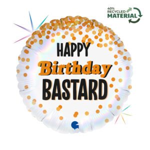 Grabo 18 inch Round Happy Birthday Bastard Foil Balloon
