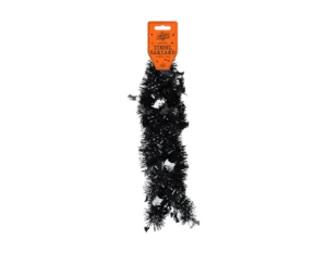 2m Black Halloween Tinsel Garland