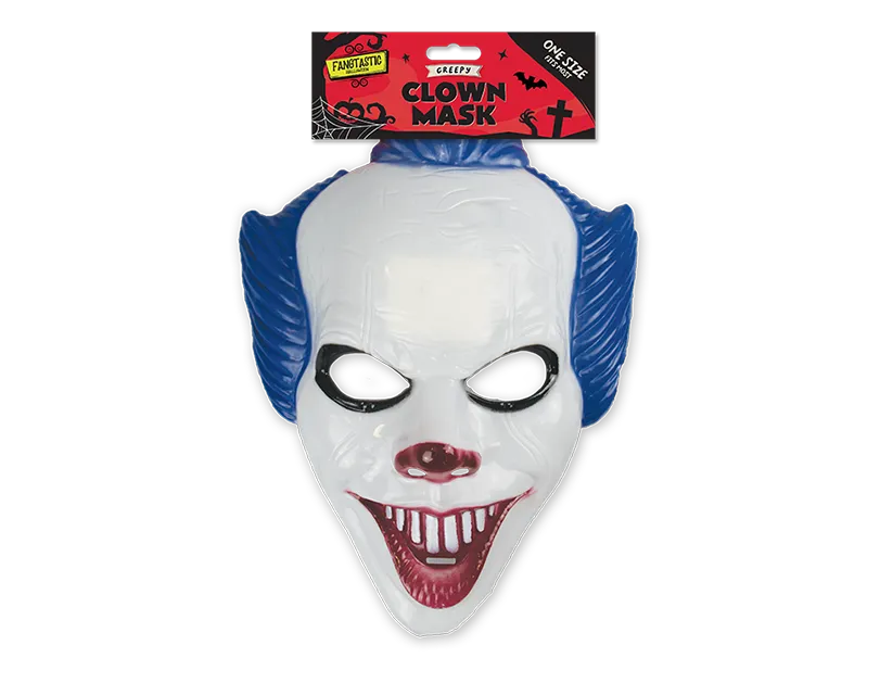 Halloween Blue & White Clown Mask