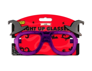 Purple Light Up Novelty Halloween Glasses
