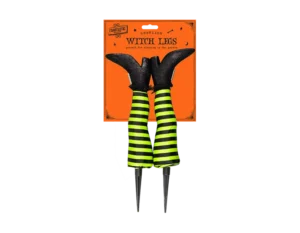 Halloween Witch Black & Green Leg Stakes