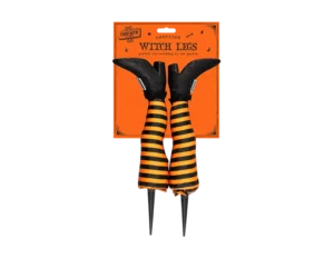 Halloween Witch Black & Orange Leg Stakes