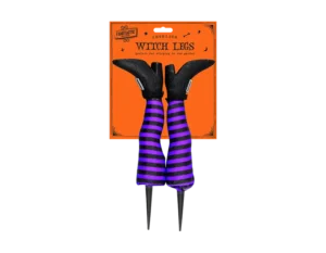 Halloween Witch Black & Purple Leg Stakes
