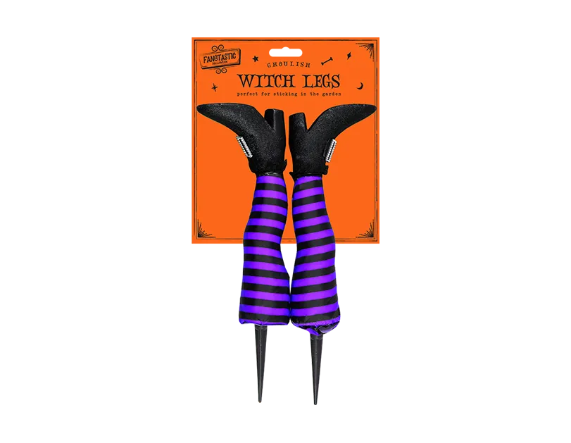 Halloween Witch Black & Purple Leg Stakes