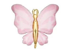 Party Deco 28 inch Pink Butterfly Foil Balloon