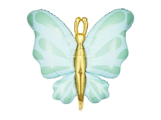 Party Deco 28 inch Mint Butterfly Foil Balloon