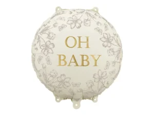 Party Deco 14 inch Oh Baby Round Foil Balloon