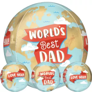 Anagram 16 inch World's Best Dad Orbz Foil Balloon