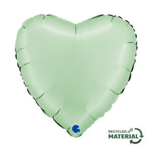 Grabo 18 inch Satin Glazed Mint Heart Foil Balloon