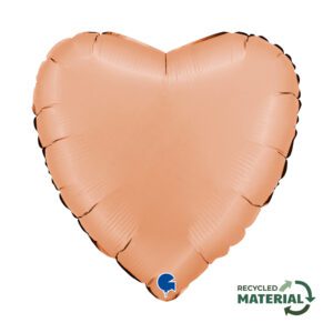 Grabo 18 inch Satin Peach Heart Foil Balloon