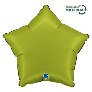 Grabo 18 inch Satin Matcha Latte Star Foil Balloon